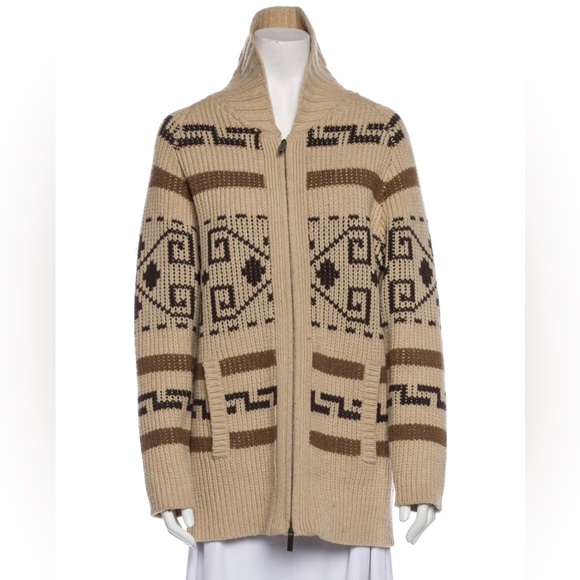Pendleton Beige and Brown Patterned Cardigan - Picture 2 of 3